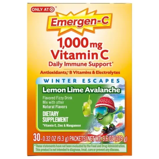 Emergen-C Winter Escapes Avalanche Vitamin Powder - Lemon Lime - 30ct image {3}