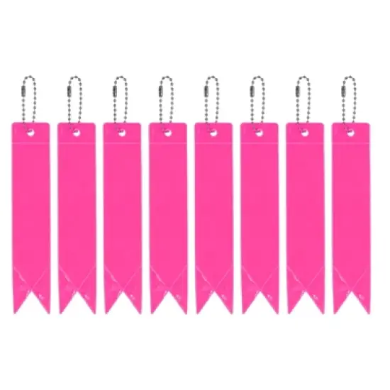 Unique Bargains Personal Reflectors Gear Safety Cycling Running Keychain 5.9 x 1.2 Inch 8 Pcs image {12}
