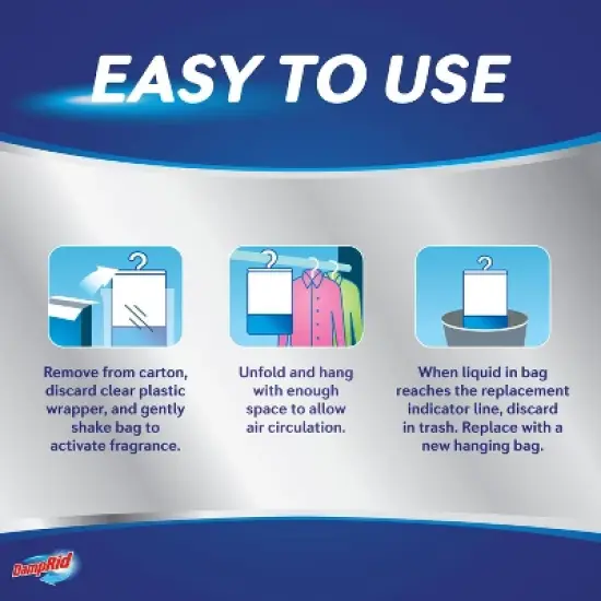 DampRid Hanging Bag Unscented Air Freshner - 46.2oz/3pk image {10}