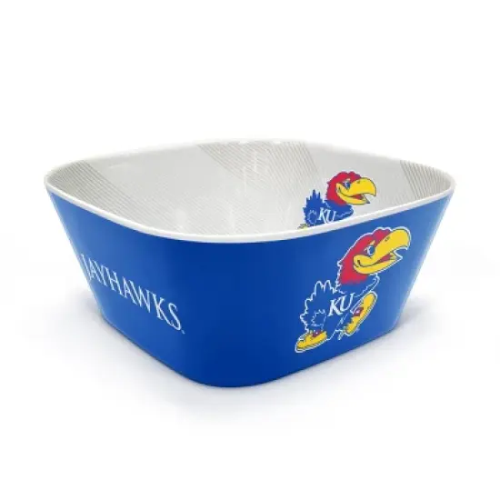 NCAA Kansas Jayhawks Serving Bowl: Melamine Rounded Square, 15 Volume Capacity image {6}