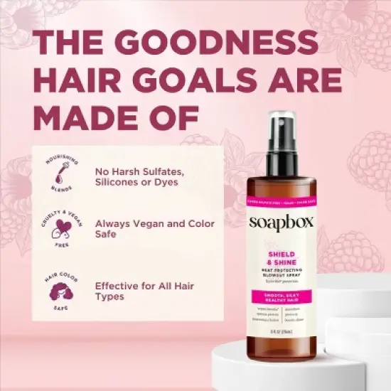 Soapbox Shield and Shine Heat Protectant Spray - 8 fl oz image {6}