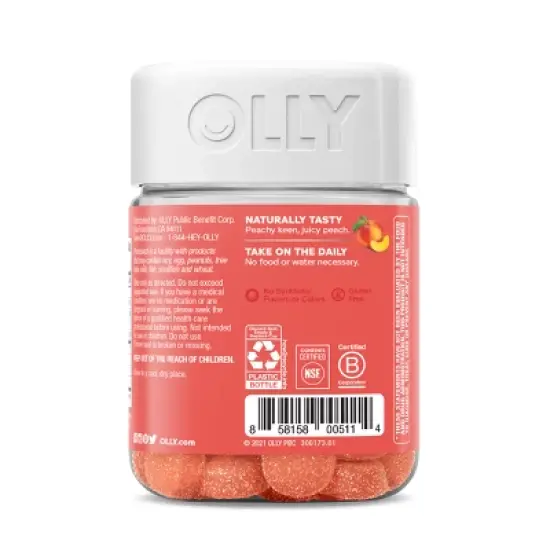 OLLY Probiotic + Prebiotic Gummies - Peachy Peach - 30ct image {4}