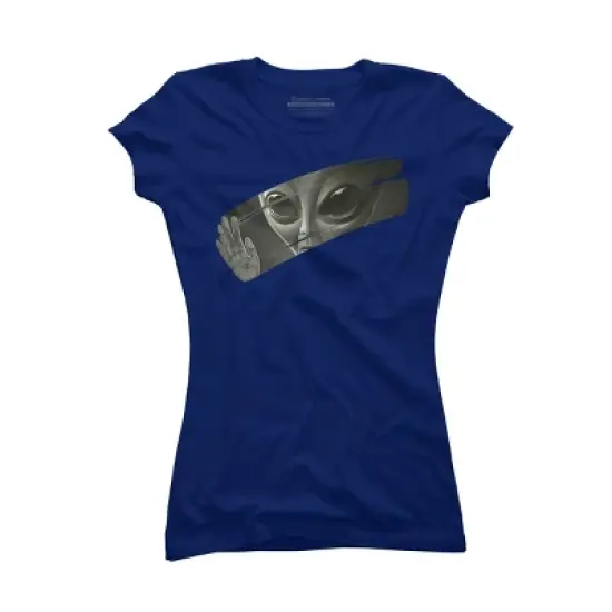 Junior's Design By Humans Alien By surgeryminor T-Shirt image {6}