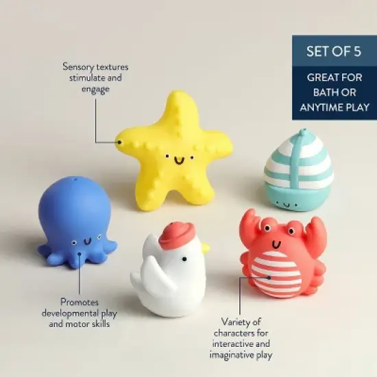 Itzy Ritzy Bath Puppets - Nautical - 5pk image {3}