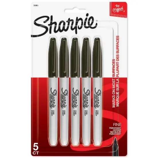 Sharpie Permanent Markers Fine Tip Black image {9}