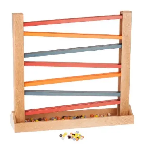 Remley Kids Wooden Heirloom Marble Roller - Marbles included image {1}