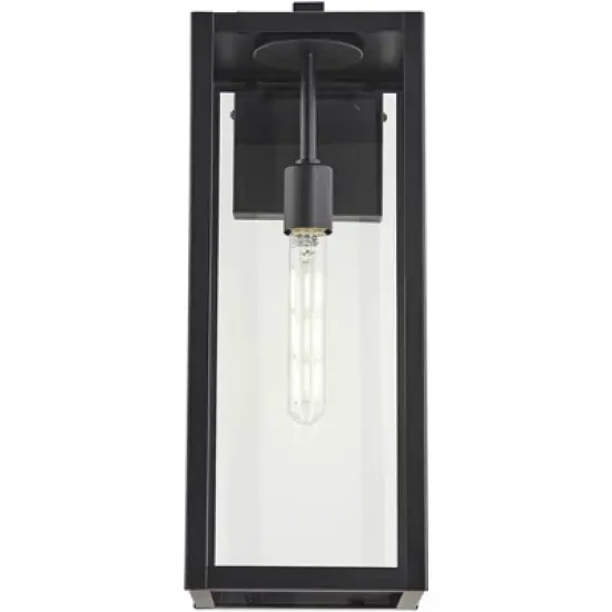 John Timberland Titan Modern Outdoor Wall Light Fixture Mystic Black 20" Clear Glass for Post Exterior Barn Deck House Porch Yard Patio Home Outside image {5}