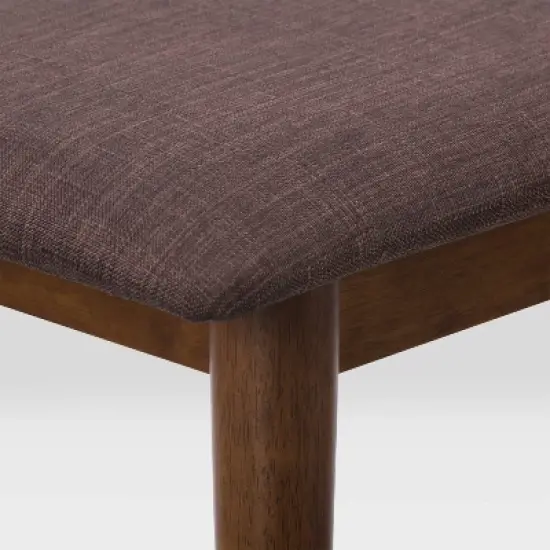 Branson Wood Dining Bench Walnut Stain - CorLiving image {5}