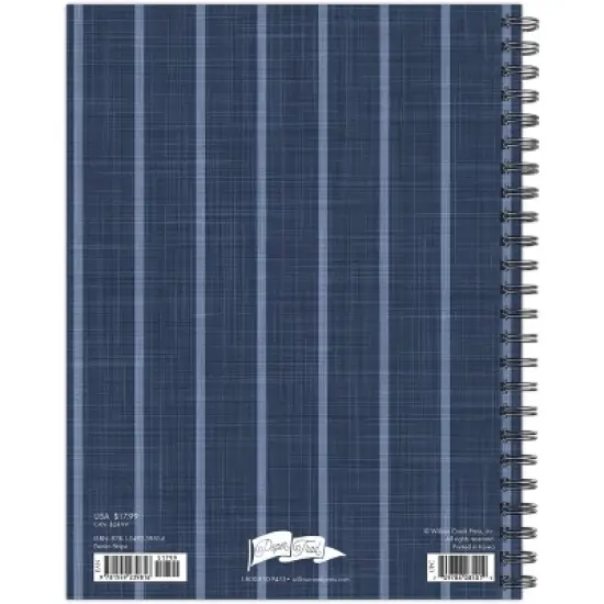 Willow Creek Press 2024 Weekly Planner 8.5"x6.5" Softcover Denim Stripe image {1}