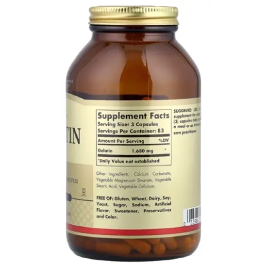 Solgar Gelatin, 250 Capsules (560 mg per Capsule) image {1}