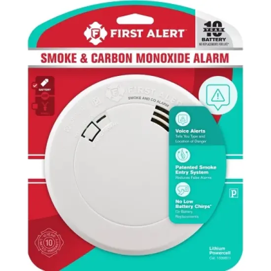 First Alert PRC710V Slim Smoke & Carbon Monoxide Detector with Voice Location and Photoelectric Sensor image {6}