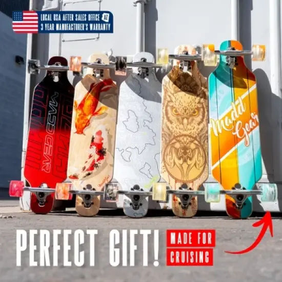 Madd Gear 31" Drop Through Longboard Skateboard 70mm Wheels ABEC-7 Bearings Maple Deck image {5}