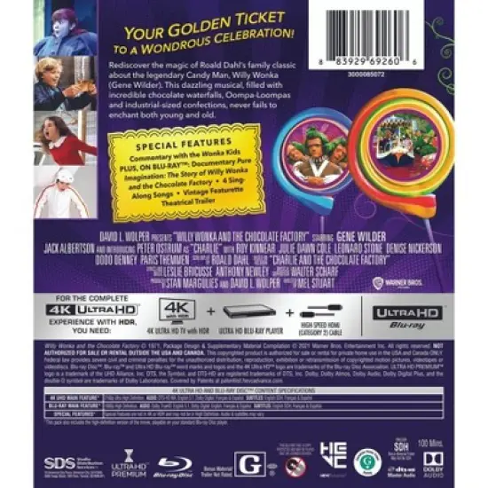 Willy Wonka and the Chocolate Factory (4K/UHD + Blu-ray + Digital) image {2}