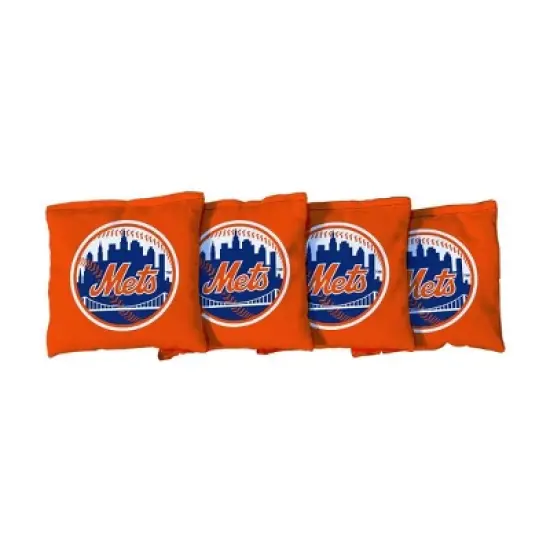 MLB New York Mets Corn-Filled Cornhole Bags Orange - 4pk image {1}