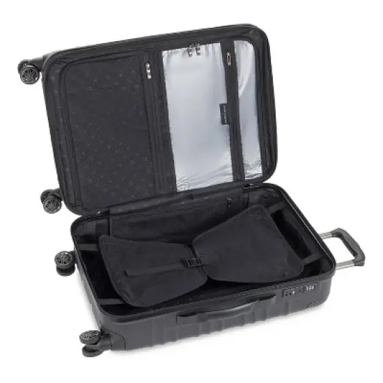 SWISSGEAR Cascade Hardside Medium Checked Spinner Suitcase - Black: 8-Wheel 33 lb Capacity image {11}