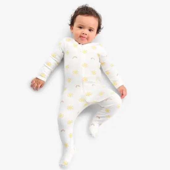 Primary Baby Organic Zip Footie image {1}
