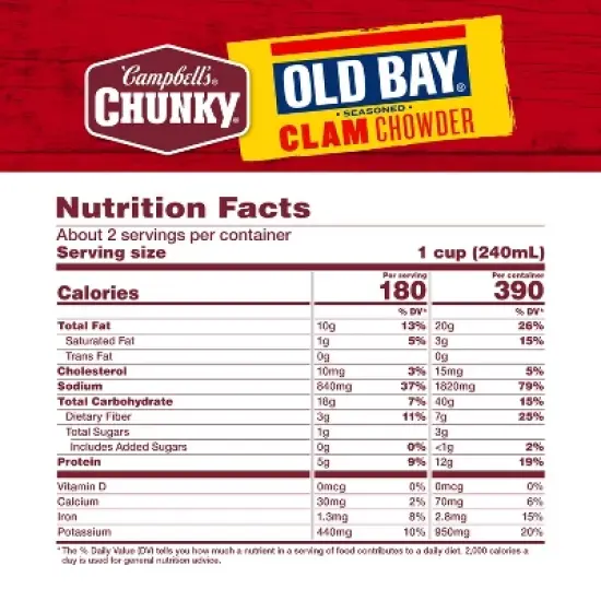 Campbell's Old Bay Clam Chowder - 18.8oz image {7}