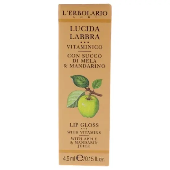 L'Erbolario Lip Gloss - Girls Lip Balm - Apple & Mandarin Juice - 0.15 oz image {6}