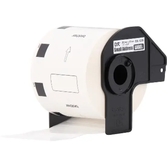 Brother DK-1209 Small Address Paper Labels 2-4/10" x 1-1/10" Black on White 800 Labels/Roll 24 image {1}