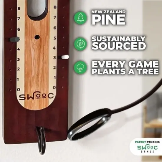 SWOOC Games - Hideaway Hook and Ring Game On A String - Weather Resistant & Easy Setup - Man Cave Games - Wall Games For Game Room Games - Wall Ring image {5}