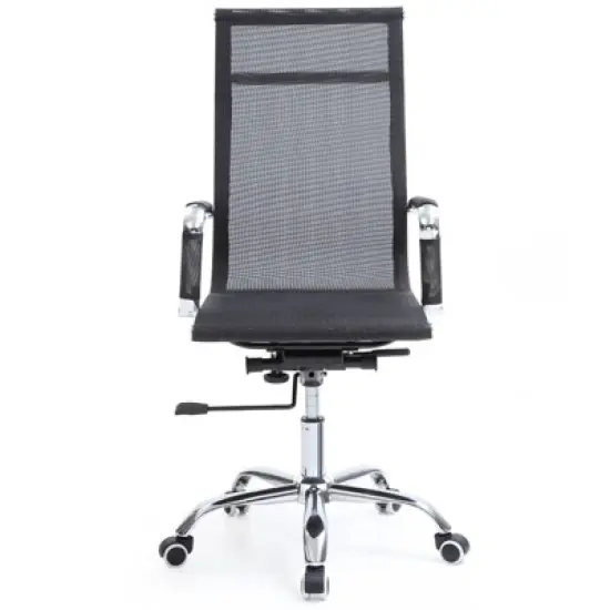 Mesh High Back Adjustable Height Swiveling Executive Chair in Black - Hodedah image {2}