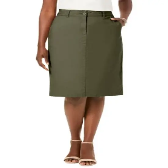 Jessica London Women&rsquo;s Plus Size Chino Skirt image {8}