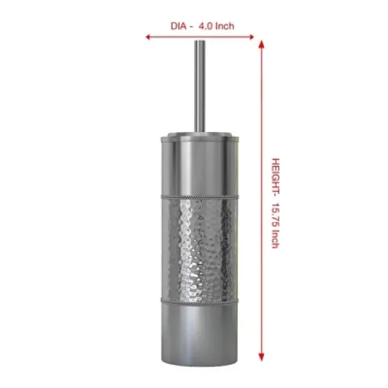 Slim Compact Stainless Steel Toilet Brush Holder Two-Tone - Nu Steel image {7}