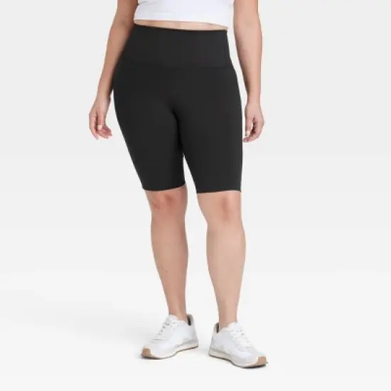 Women&rsquo;s Dynamic Flex High-Rise Bike Shorts 10" - All In Motion&trade; Black image {2}