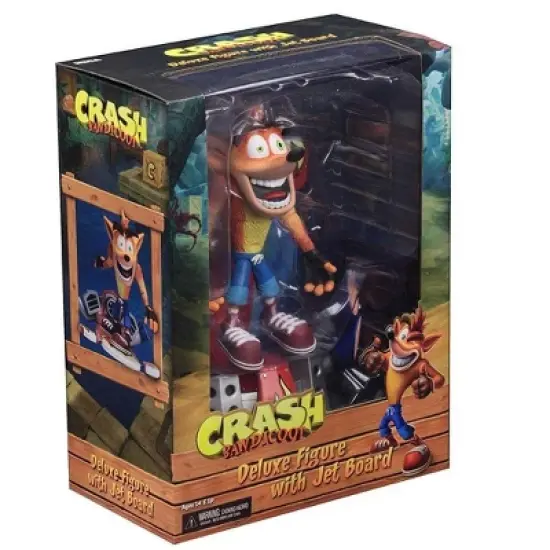 Neca Crash Bandicoot 5.5-Inch Crash w/ Jet Board Deluxe Action Figure image {1}