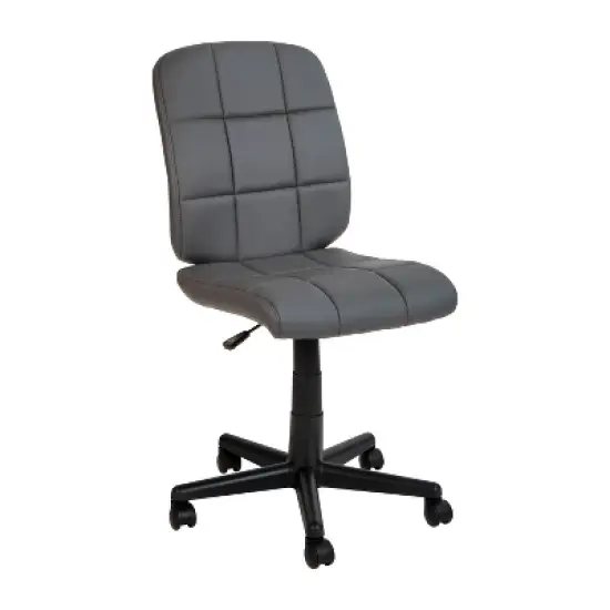 Flash Furniture Mid-Back Quilted Vinyl Swivel Task Office Chair image {11}