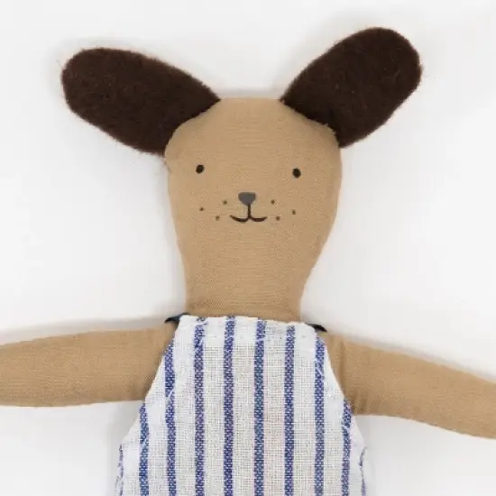 Meri Meri Stripy Puppy Mini Suitcase Doll (Pack of 1) image {1}