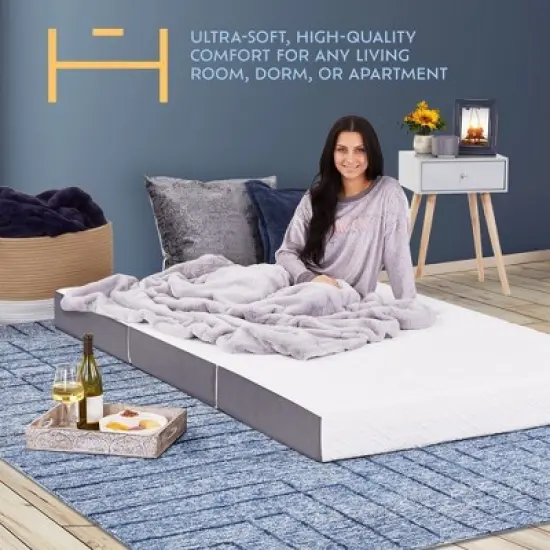 Heyward 6" Trifold Mattress, Tri Fold Memory Foam Foldable Mattress image {1}