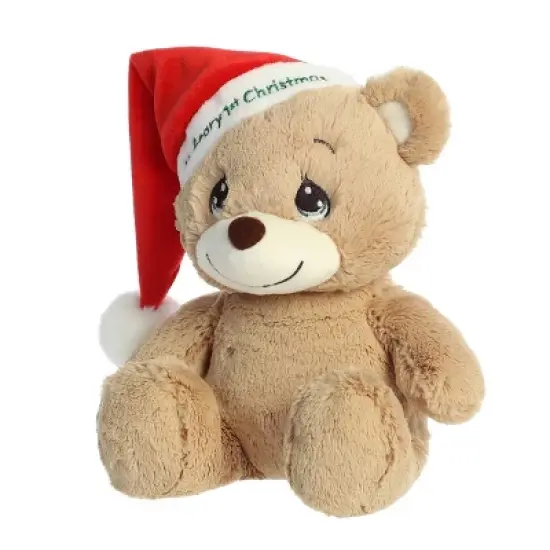 Aurora Medium My Beary 1st Christmas Precious Moments Festive Stuffed Animal Brown 12" image {5}