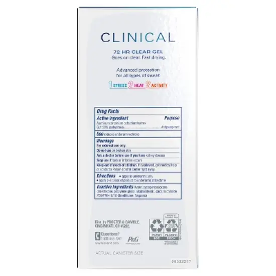 Secret Clinical Strength Clear Gel Antiperspirant and Deodorant for Women - Clean Lavender - 2.6oz image {9}