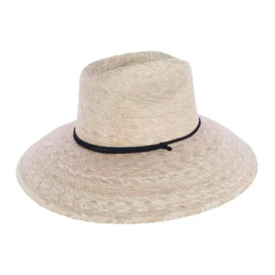 CTM Wide Brim Crushable Straw Lifeguard Hat with Chin Strap image {2}