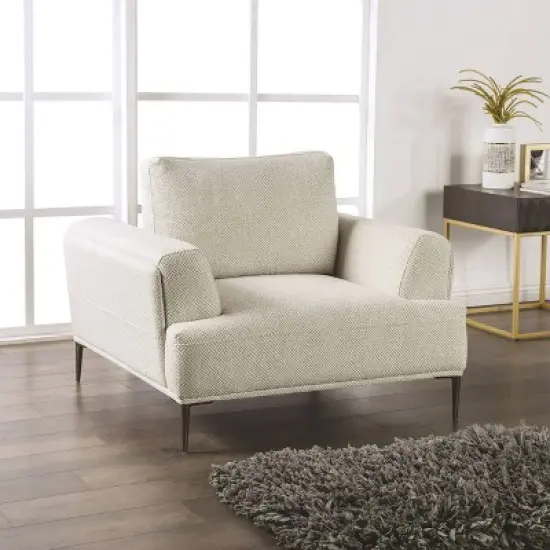 HOMES: Inside + Out Tubera Arm Chair Chenille T Seat Cushion Recliner with Extendable Back image {12}