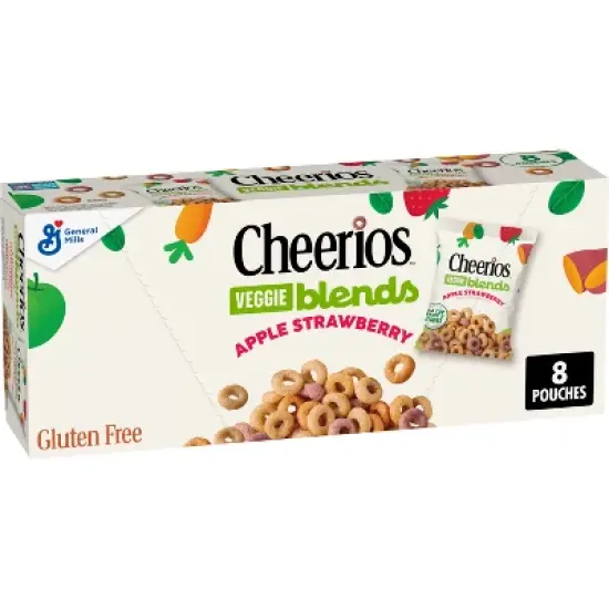 Cheerios Gluten Free Veggie Blends Apple Strawberry Breakfast Cereal Pouches - 9.87oz/8ct image {7}