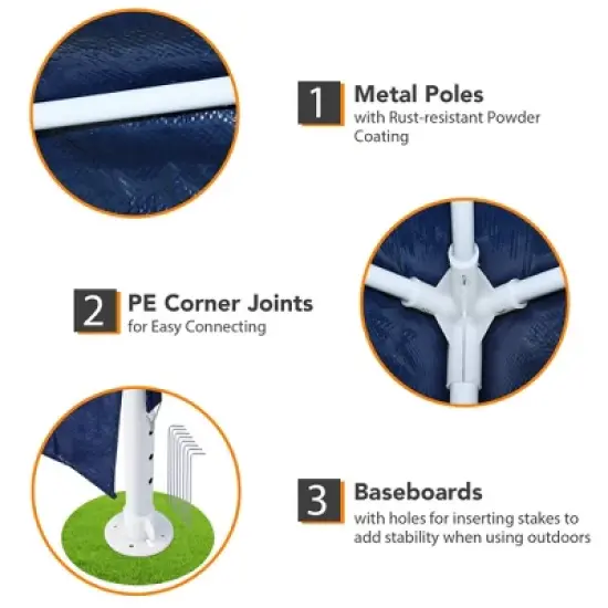 Yescom 10'x10' Party Wedding Tent Canopy Blue image {3}