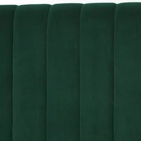Queen Teagan Channel Upholstered Headboard Emerald Green - Lifestorey image {2}