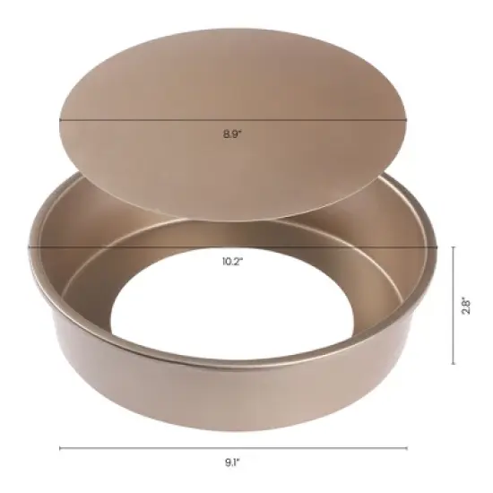 REGALWOVEN Carbon Steel Warp Resistant Cake Pan 3 Pcs image {1}