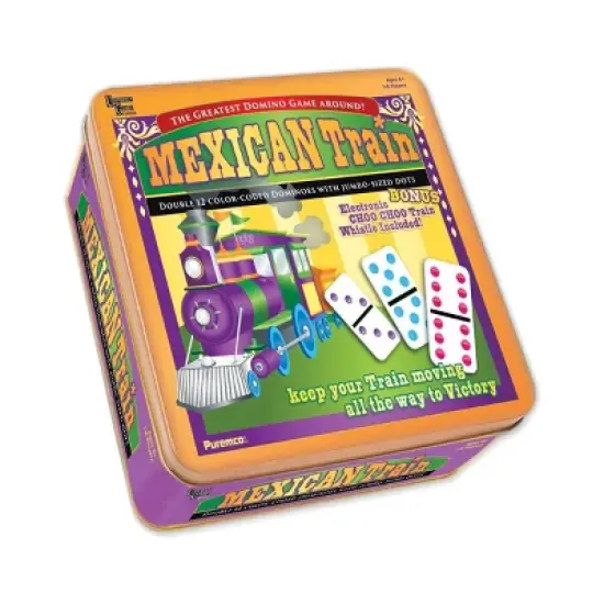 Mexican Train Double 12 Color Dot Dominoes - Professional Size Board Game image {7}