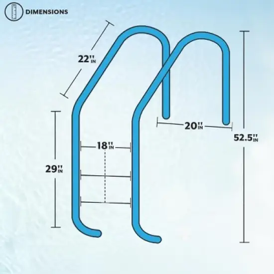 Poolzilla Salt-Friendly Stainless Steel Ladder for In-Ground Swimming Pools image {1}