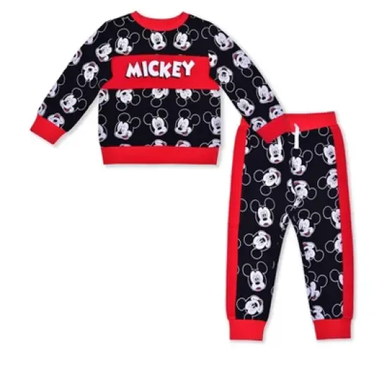 Disney Boy's 2-Pack Mickey Mouse and Friends Long Sleeve Graphic Shirt and Jogger Pant Set for toddler image {8}