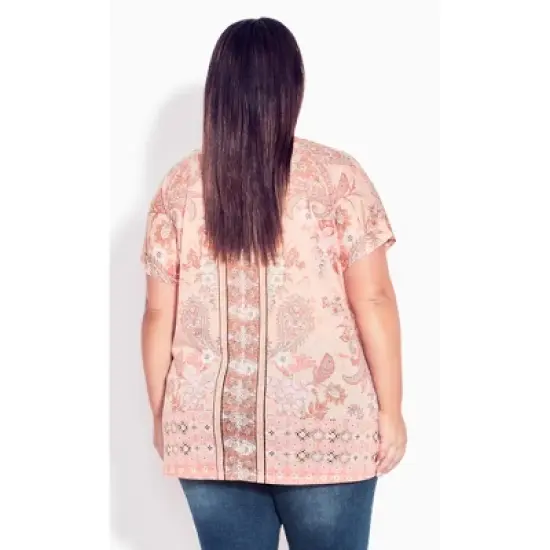 Women's Plus Size  Tiarne Necklace Top - blush | EVANS image {1}