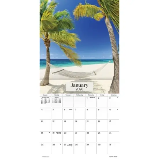 Trends International 2026 Beaches 12"x12" Wall Calendar image {1}