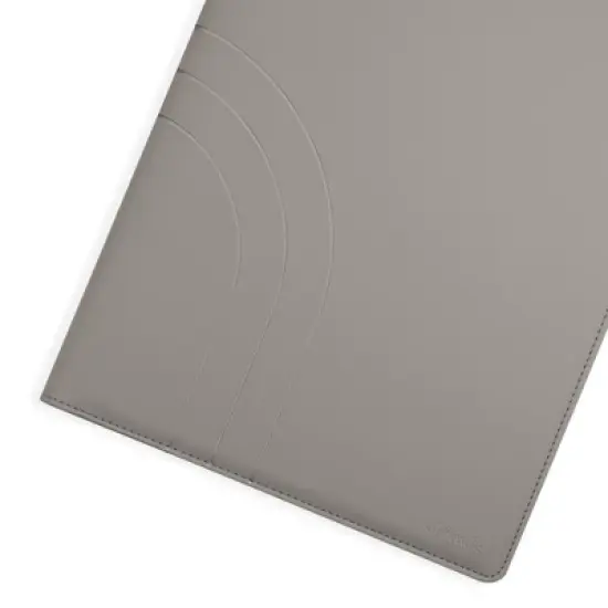 Altitude Padfolio 10"x12.5" Vegan Leather Gray Debossed Arch image {6}