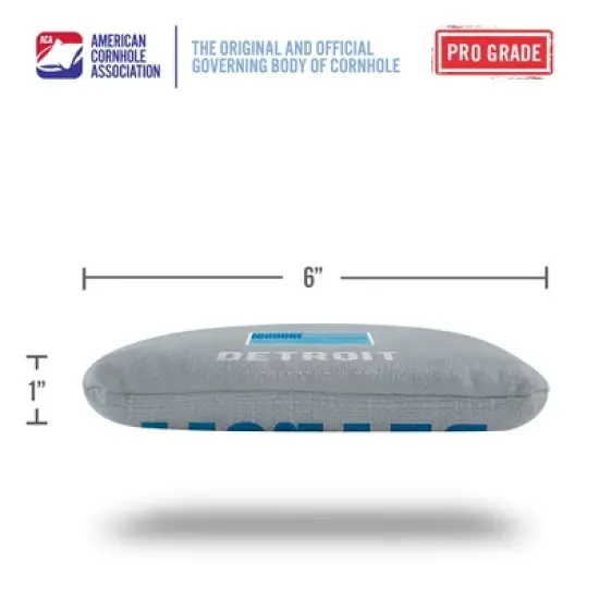 Gameday Detroit Football Synergy Pro Gray Cornhole Bags (Set of 4) image {3}