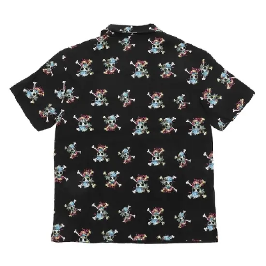 One Piece (Manga) All-Over Print Men's Collared Button-Up Short Sleeve Shirt image {1}