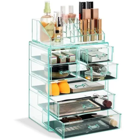 Sorbus Clear Cosmetic Makeup Organizer Case & Display - Spacious Design - Great for Dresser, Bathroom, Vanity & Countertop image {17}