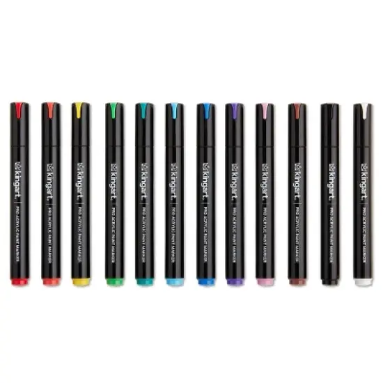 KINGART PRO Acrylic Paint Markers 12 Colors image {6}